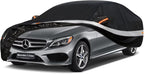 10 Layers Car Cover Custom Fit for Mercedes Benz C Class C250 C300 C43 C63 (1993-2025), Waterproof All Weather for Automobiles, Outdoor Full Cover Sun Dust Rain Protection with Cotton. Black
