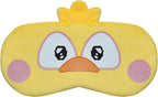 Cute Sleep Masks Cartoon Animal Eye Mask Plush Sleeping Mask & Travel Blindfold - Funny Novelty Eye Shade for Women Men (Chick)