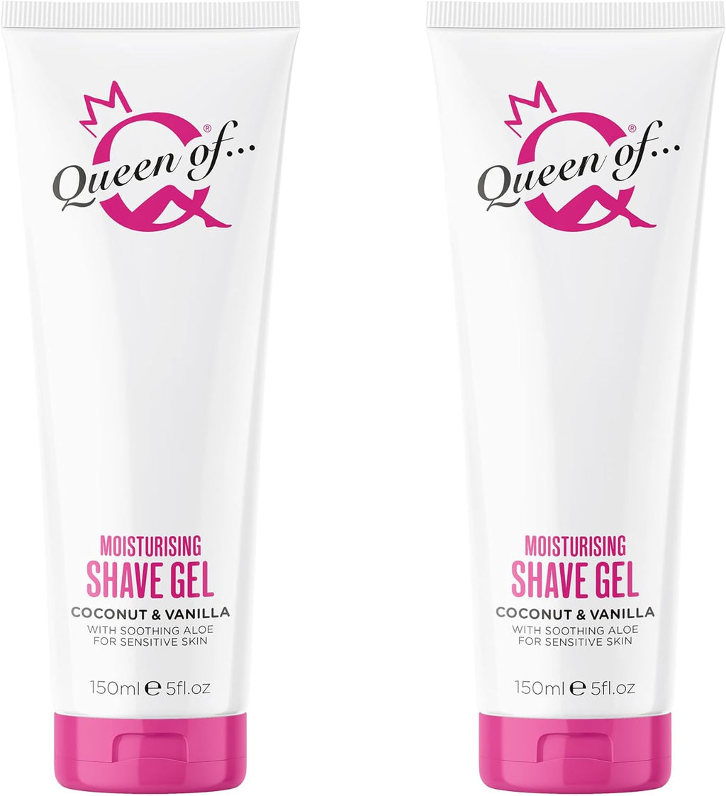 Queen of Ooh la la! Sensitive Moisturising Coconut & Vanilla Shaving Gel For Women TWIN PACK 5.07 fl oz
