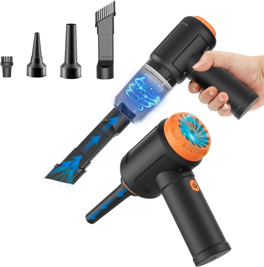 Meudeen Air Duster - Computer Vacuum Cleaner - for Keyboard Cleaning- Cordless Canned Air- Powerful - Energy-Efficient(Air-01)