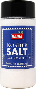 Badia Kosher Salt, 16.5 oz – Essential Kitchen Kosher Salt for Cooking, Baking & Everyday Seasoning
