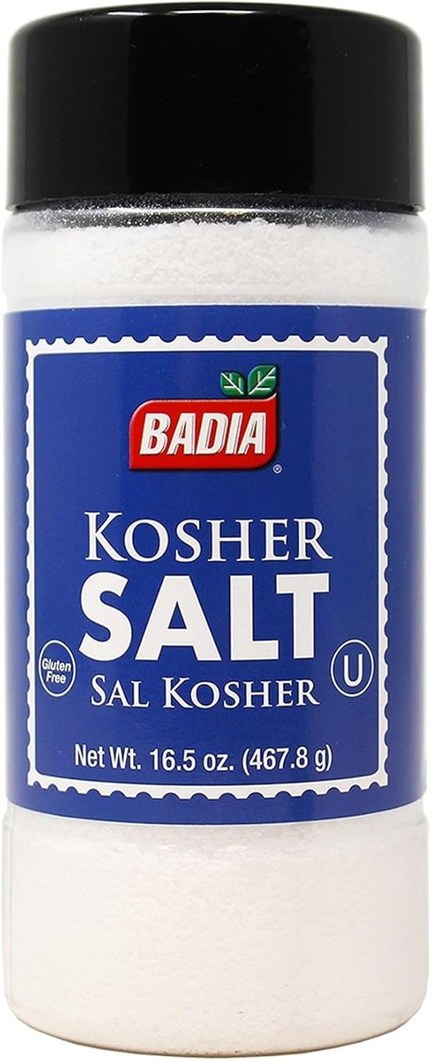Badia Kosher Salt, 16.5 oz – Essential Kitchen Kosher Salt for Cooking, Baking & Everyday Seasoning