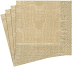 Caspari Moiré Paper Cocktail Napkins in Gold - Two Packs of 20