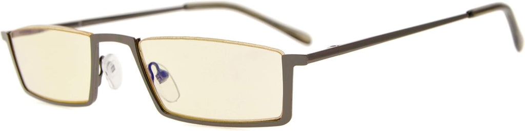 Eyekepper Quality Spring Hinges Half-Rim Computer Readers Reading Glasses (Yellow Lens, +3.50)