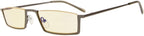 Eyekepper Quality Spring Hinges Half-Rim Computer Readers Reading Glasses (Yellow Lens, +3.50)