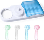 Electric Toothbrush Holder with 1 Charging Stand Slot, 1 Toothbrush Stand and 4 Toothbrush Heads Storage + 4 PCS Toothbrush Head Covers for Oral B