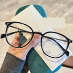Oversized Round Reading Glasses Fatigue Relieve Anti Blue Light Computer Readers Oval Flat Light Mirror Eyewear