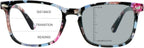 Vintage Square Progressive Multifocal Presbyopic Glasses, Photochromic Gray Sunglasses for Men Women Readers (Floral,+0.00/+2.50 Magnification)