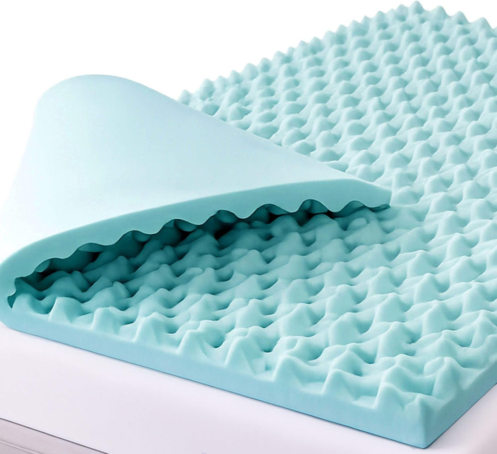 DMI 4-Inch Foam Mattress Topper, Egg Crate Foam Pad, Mattress Pad and Bed Topper for Support, Air Circulation, Pressure Relief and Weight Distribution, Twin Size, 33 x 72 x 4, Blue