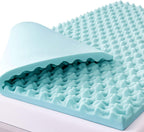 DMI 4-Inch Foam Mattress Topper, Egg Crate Foam Pad, Mattress Pad and Bed Topper for Support, Air Circulation, Pressure Relief and Weight Distribution, Twin Size, 33 x 72 x 4, Blue