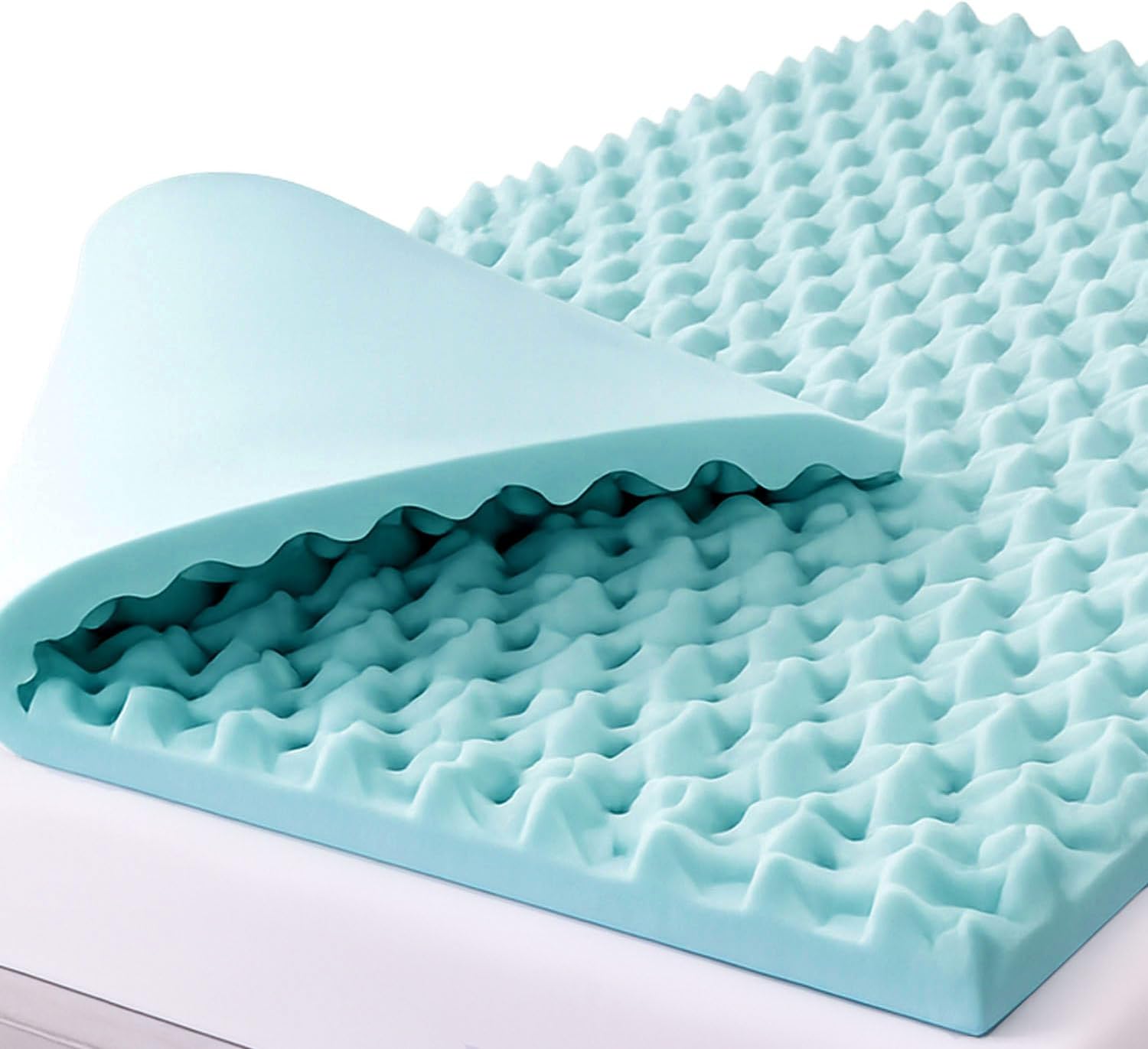 DMI 4-Inch Foam Mattress Topper, Egg Crate Foam Pad, Mattress Pad and Bed Topper for Support, Air Circulation, Pressure Relief and Weight Distribution, Twin Size, 33 x 72 x 4, Blue
