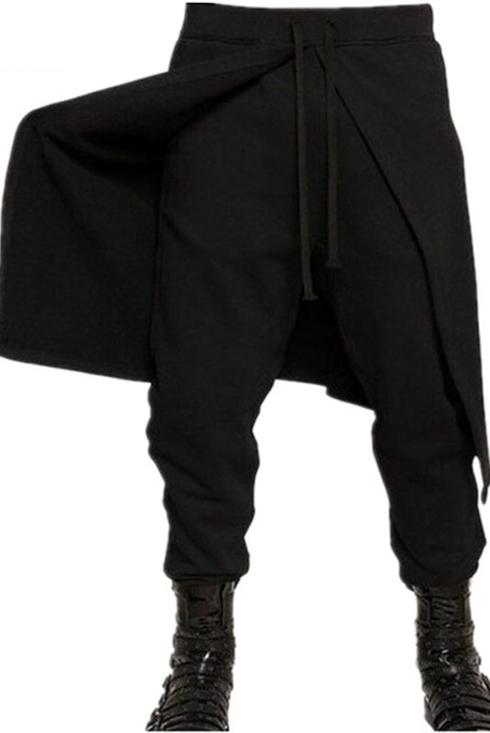 Adults Medieval Viking Steampunk Pants Mens Renaissance Gothic Trousers for Halloween Costume