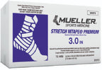 Mueller Stretch MTape® Premium Elastic Athletic Tape, 3″ × 5 yd, White – Box of 16 Rolls – Maximum Strength – Part # 21013