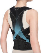 Full Back Support Belt Shoulder Spine Posture Corrector for Teenager Student Women Men Breathable Back Brace Lumbar Support Belt Scoliosis Hunchback Correction Pain Relief(Black,Small)