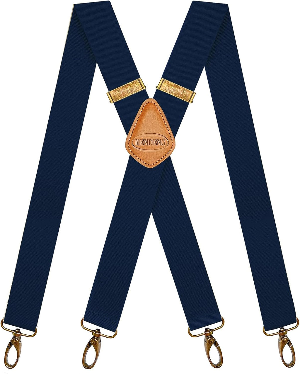 MENDENG Suspenders for Men Heavy Duty Swivel Hooks Retro X-Back Adjustable Brace