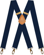 MENDENG Suspenders for Men Heavy Duty Swivel Hooks Retro X-Back Adjustable Brace