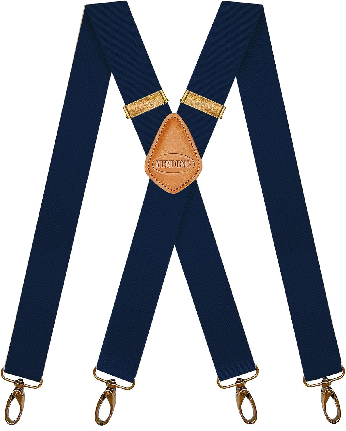 MENDENG Suspenders for Men Heavy Duty Swivel Hooks Retro X-Back Adjustable Brace