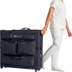 Master Massage Luggage Style Wheeled Massage Table Carrying Case 27” to 32” Width Folding Massage Table- Black