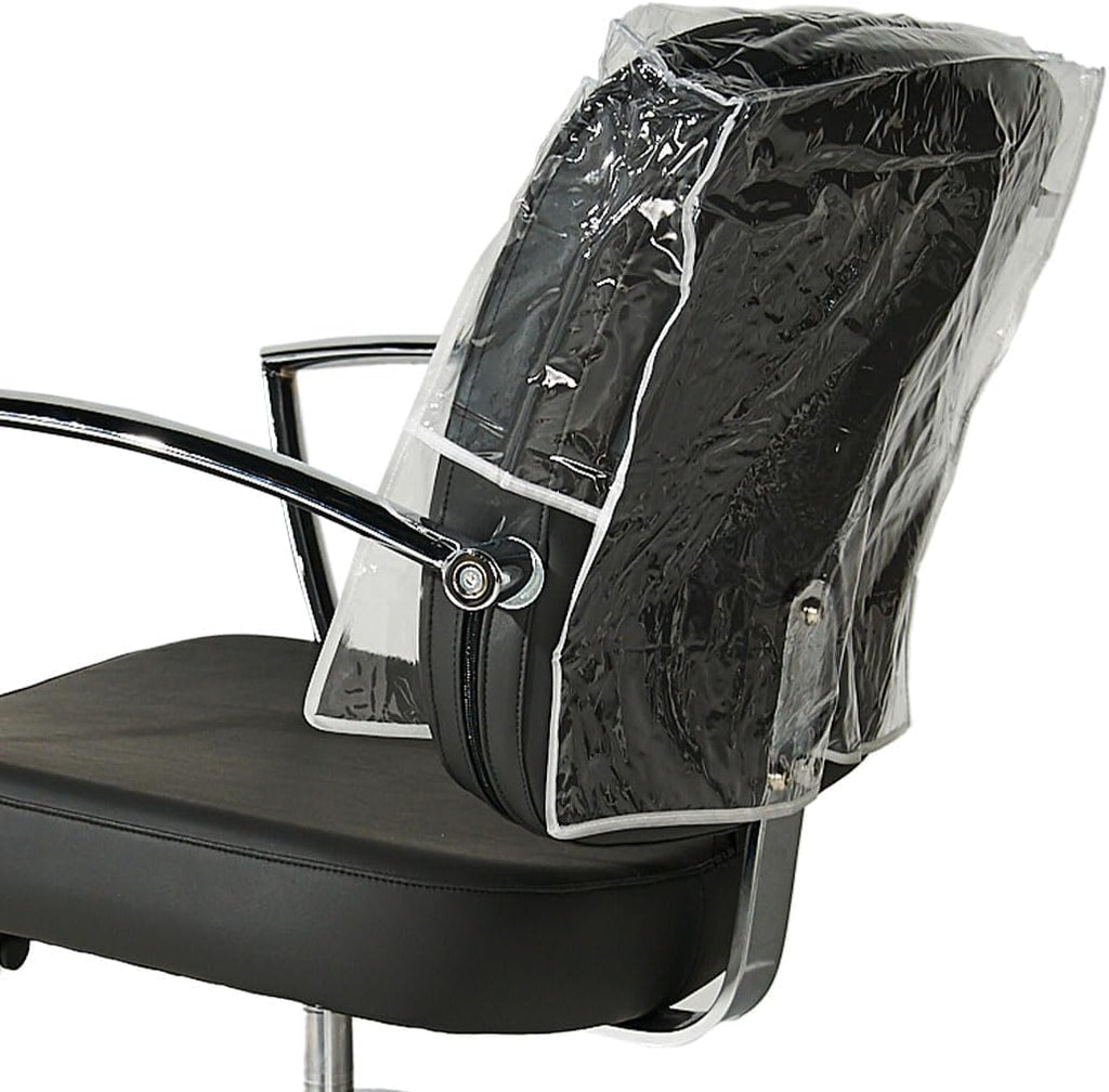 Betty Dain Salon Chair Cover, Protects Spa/Salon Chair Upholstery from Stains, Chemicals, Moisture, and Wear, Square, One Size Fits Most, Durable Vinyl, Clear