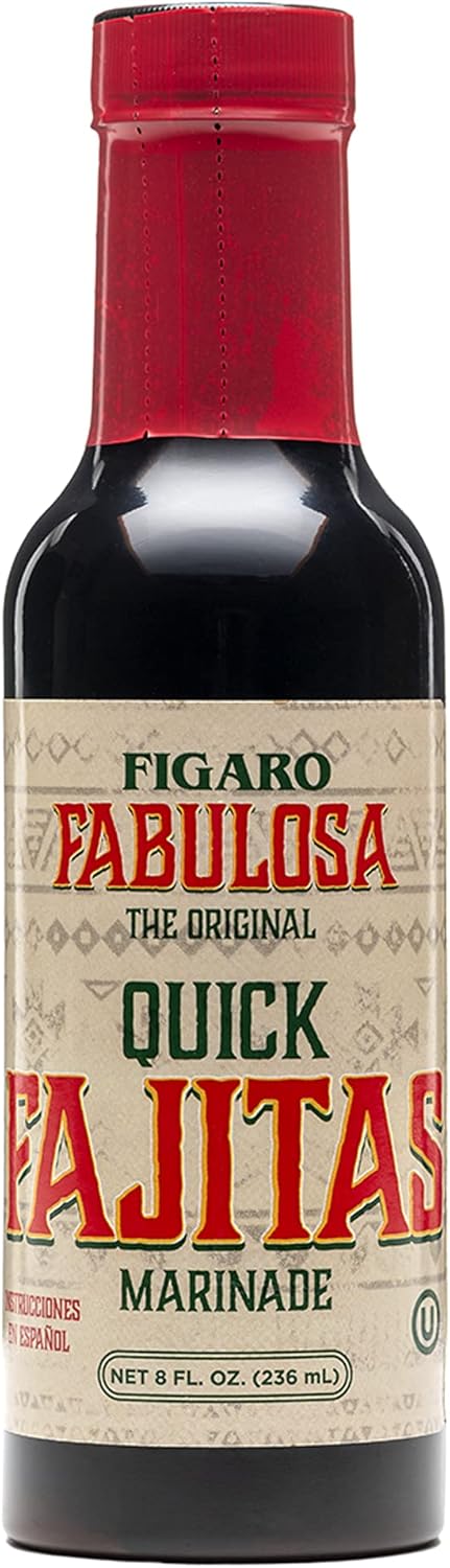 Crystal Louisiana's Fabulosa Fajitas Marinade, 8 Ounce, Natural Citrus, Garlic & Ginger for Char Boiled Flavor