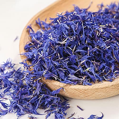 TooGet Blue Cornflower Petals, 100% Natural Centaurea Cyanus, Blue Dried Plower Petals for Homemade Lattes, Tea Blends, Bath Salts, Wedding Confetti, Gifts, Crafts – 0.5 OZ/15g