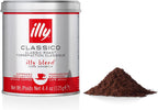 illy Ground Coffee Espresso - 100% Arabica Coffee Ground – Classico Medium Roast - Notes of Caramel, Orange Blossom & Jasmine - Rich Aromatic Profile - Precise Roast - No Preservatives – 4.4 Ounce