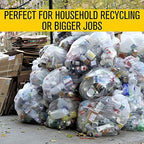 45 Gallon Clear Trash Bags - 40 inch x 46 inch - 2.0 MIL (Equivalent) - CSR Series - Heavy Duty Industrial Liners Clear Garbage Bags for Recycling, Contractors, Storage, Outdoor, 1 Count (Pack of 100)