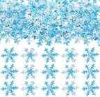 Gyufise 50Pcs Pink Edible Cupcake Cake Toppers Snowflake Cake Decorations for Christmas Winter Frozen Theme Party Supply Decoration Multi