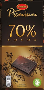 10 Bars x 100g of Marabou Premium - Original - Swedish - Dark Chocolate - 70% Cocoa