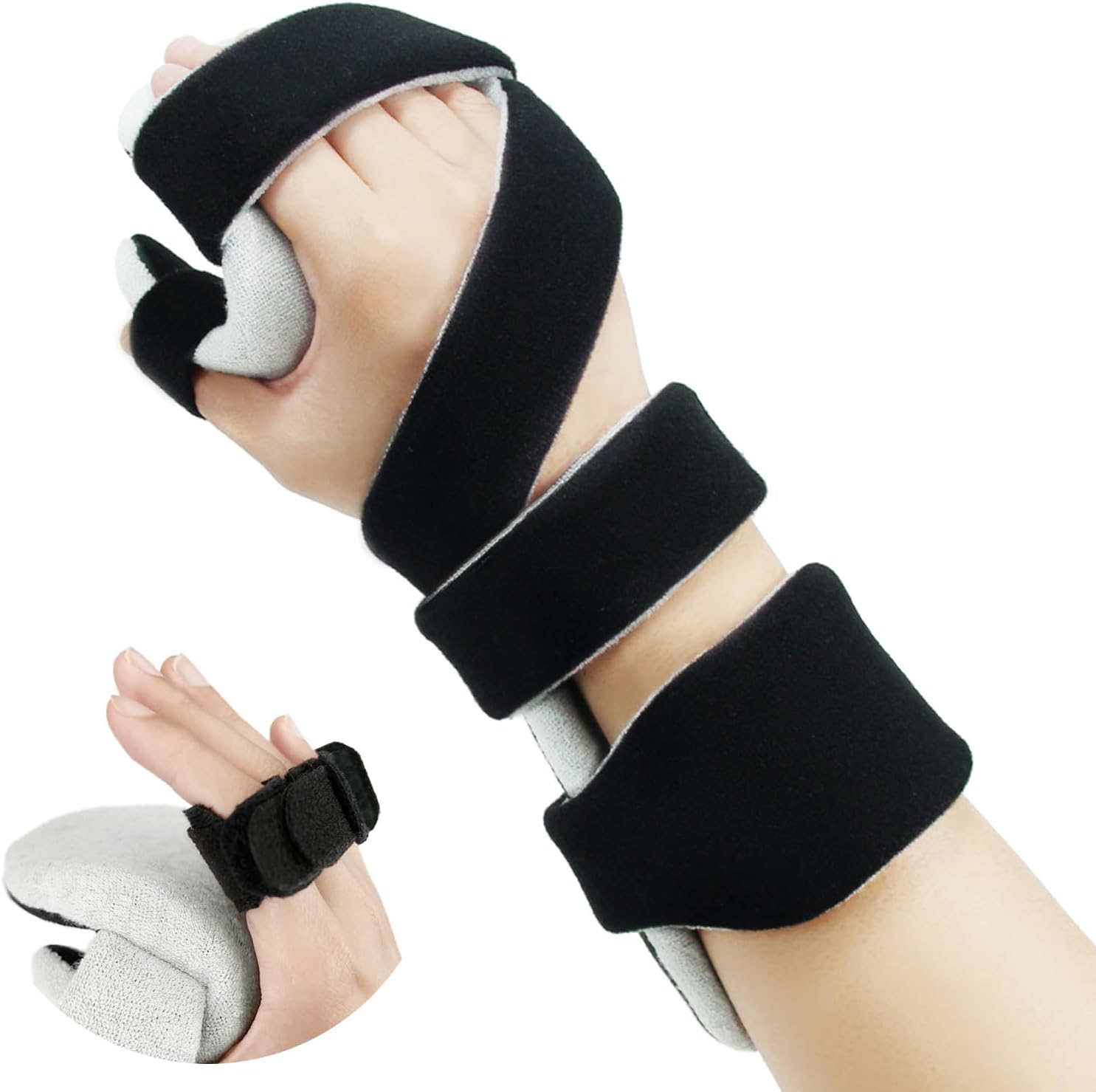 OSK Soft Functional Resting Hand Splint with Finger Separator,Stroke Hand Brace By Restorative Medical,Wrist Brace For Carpal Tunnel,Immobilizer Muscle Atrophy Rehabilitation(Right,Small)