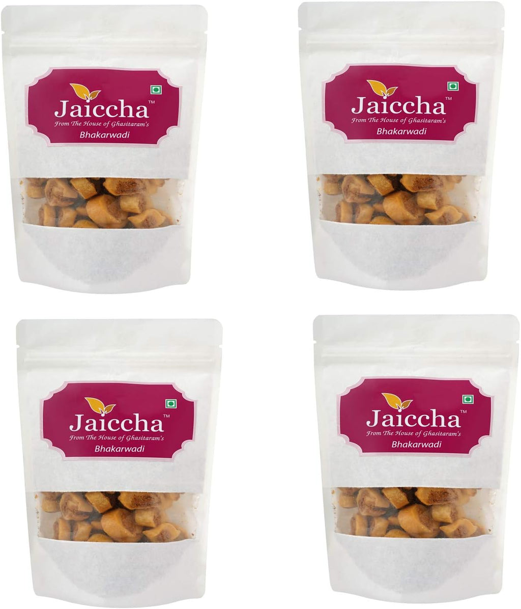 Jaiccha Ghasitaram Namkeen - Bhakar Wadi 800gms in White Paper Pouch