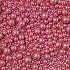 Edible Rose Gold Sugar Pearls Candy Sprinkles 120G/ 4.23Ounce Baking Cake Sprinkles Cupcake and Cake Topper Cookie Decorations Wedding Party Valentines Halloween Christmas Supplies