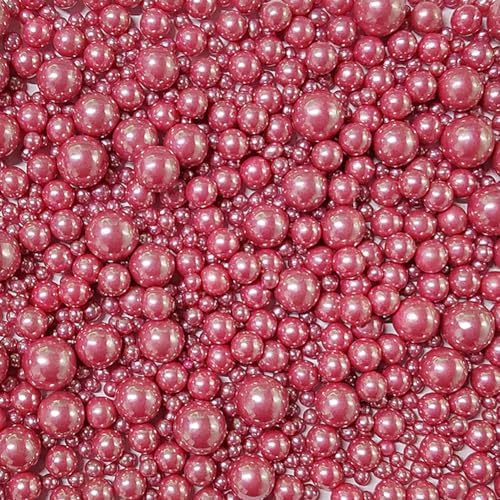 Edible Rose Gold Sugar Pearls Candy Sprinkles 120G/ 4.23Ounce Baking Cake Sprinkles Cupcake and Cake Topper Cookie Decorations Wedding Party Valentines Halloween Christmas Supplies