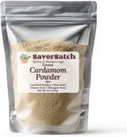 SavorSatch Ground Cardamom Powder – 4 oz Stand-Up Resealable Pouch | Fresh Green Cardamom | Certified Kosher, Non-GMO | Aromatic Spice for Baking, Cooking, Chai & Desserts