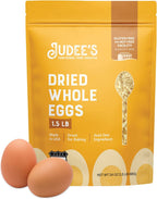Judee's Gluten Free Dried Whole Egg Powder - Gluten-Free Egg Substitute for Baking - Protein Powder for Cooking - 1.5 lb Pouch