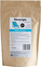 Teapigs Lemon & Ginger Herbal Loose Tea Made With Whole Tea Leaves, Natural Ingredients, Non-GMO, Caffeine-Free, Warming Blend – 1 Pack of 200g Loose Tea