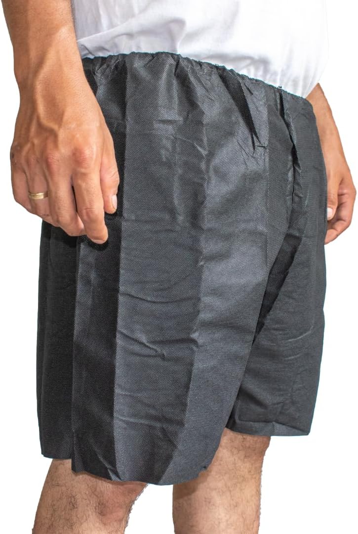 10 Pcs Disposable Shorts Medical with Elastic, SMS, Fluid Resistant, Unisex, Latex Free, Non-Sterile, for Clinics & Hospitals