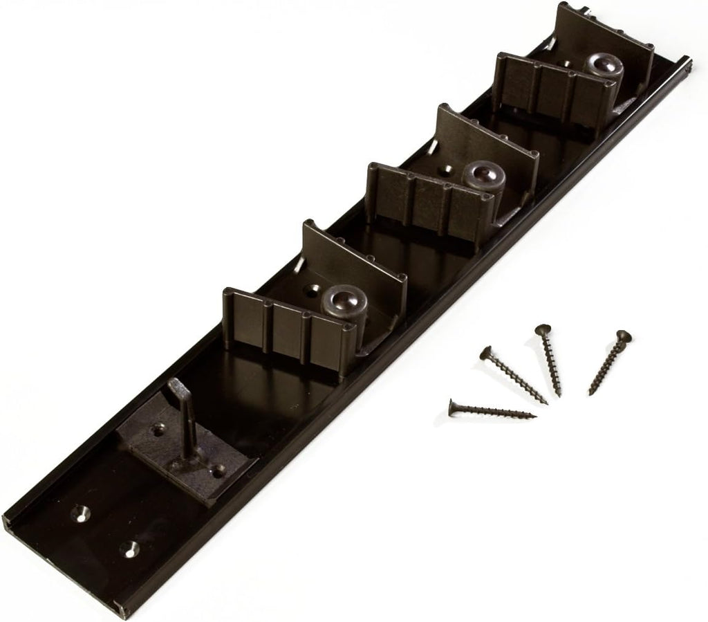 Carlisle FoodService Products 4073100 Roll 'N Grip Mop, Broom and Tool Holder / Storage System, 3 Positions + 1 Hook