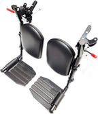 Wheelchair elevating Leg Rest with Padded Calf Pads,Foot Rest,for Drive Reclining and Standard Wheelchair, Transport Chair. Universal Replacement Parts, T94(1pr,Black)