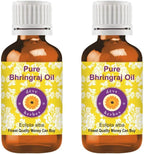 Deve Herbes Bhringraj Oil (Eclipta alba) | Infused | Pure | Natural | Undiluted | for Diluting Essential Oils | for Skin & Massage | Non-Sticky | Lightweight | Men & Women | 30ml X 2 (2 oz)