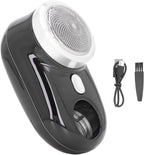 Mini Electric Beard Trimmer Portable USB Rechargeable Black for Men Travel Pocket Mustache Stubble Grooming