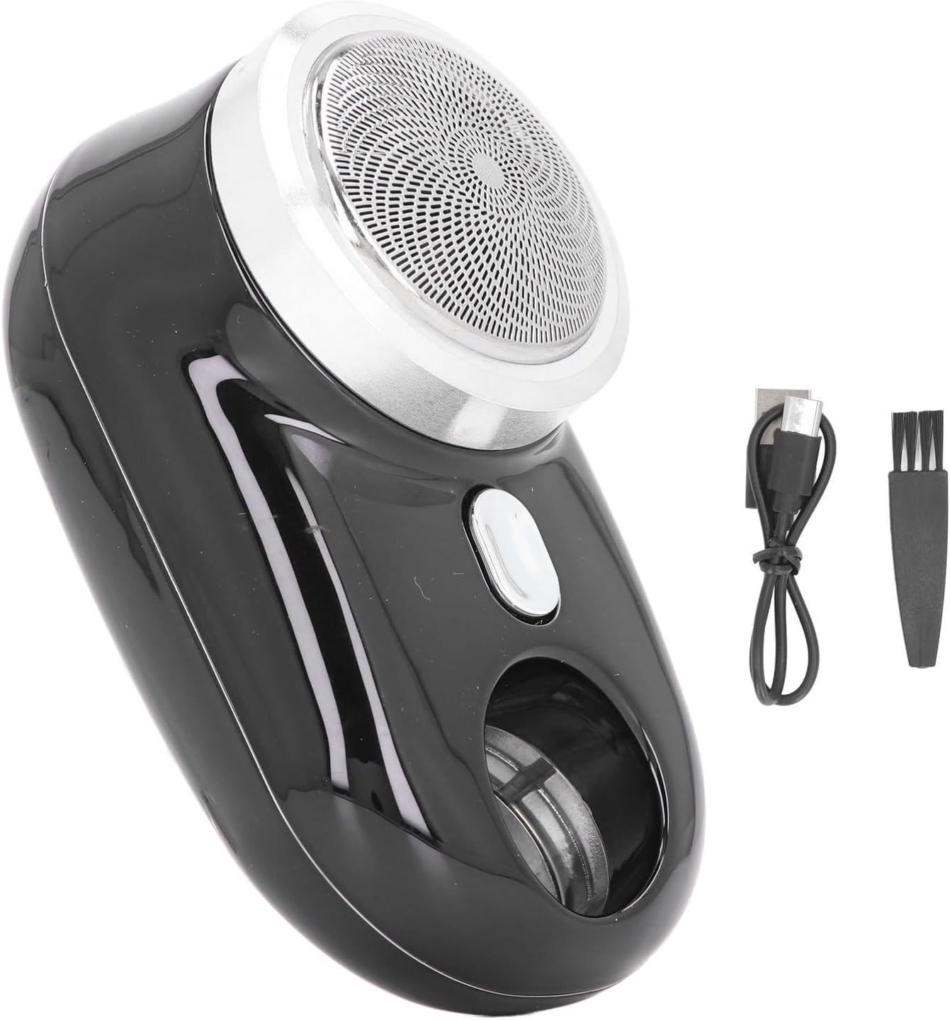 Mini Electric Beard Trimmer Portable USB Rechargeable Black for Men Travel Pocket Mustache Stubble Grooming