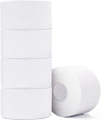 Athletic Tape,5 Pack White Sports Tape,Very Strong No Sticky Residue Wrist Ankle Tape for Gymnastics Boxing Lacrosse Climbing Hockey Bat