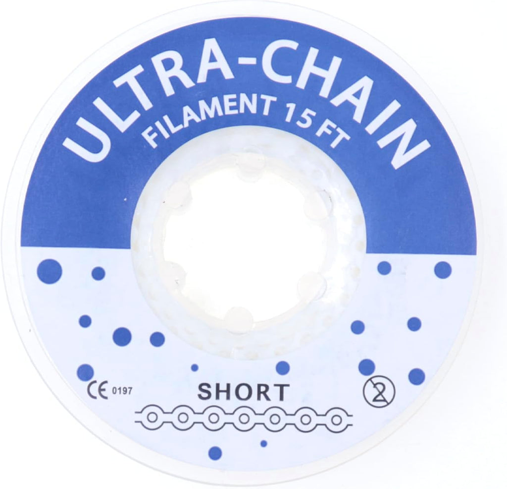 1 Roll/15Ft Orthodontic Dental Elastic Power Chains Dental Elastic Ultra Power Rubber Chain Long Short Closed (White, Short)