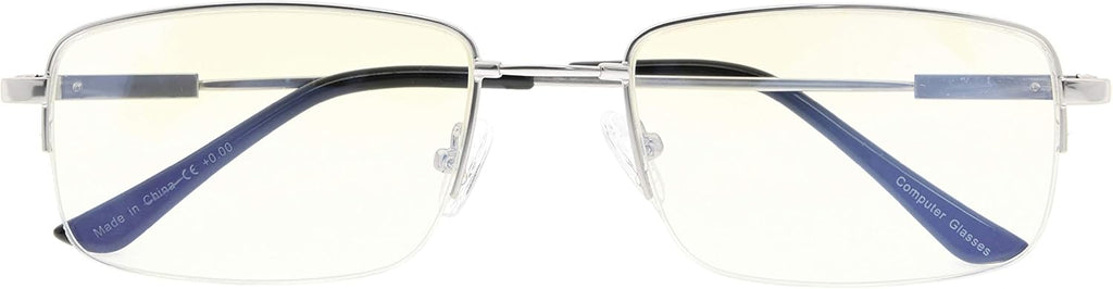 CessBlu Flexible Blue Light Filtering Glasses Titanium Computer Eyeglasses Men Reading