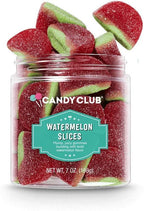 Candy Club Gourmet Gummy Watermelon Slices, Gluten Free, Sweet and Sour Chewy Fruit Treats for Gifts, Parties, Snacks, Candy Buffets, etc - 5.5oz Jar