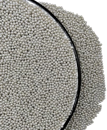 Homankit Silver Nonpareils Sprinkles Cookie Decorations Mini Pearls for Decorating Cake, Baking, Cupcake Toppers, Ice Cream, Donuts 3.88 Ounce