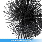 Stanbroil 8 Inch Round Poly Chimney Cleaning Brush with 1/4" NPT Fitting for Insulated Chimneys, Stainless Steel or Metal Stove Pipes- Works with Most Chimney Rod Sets