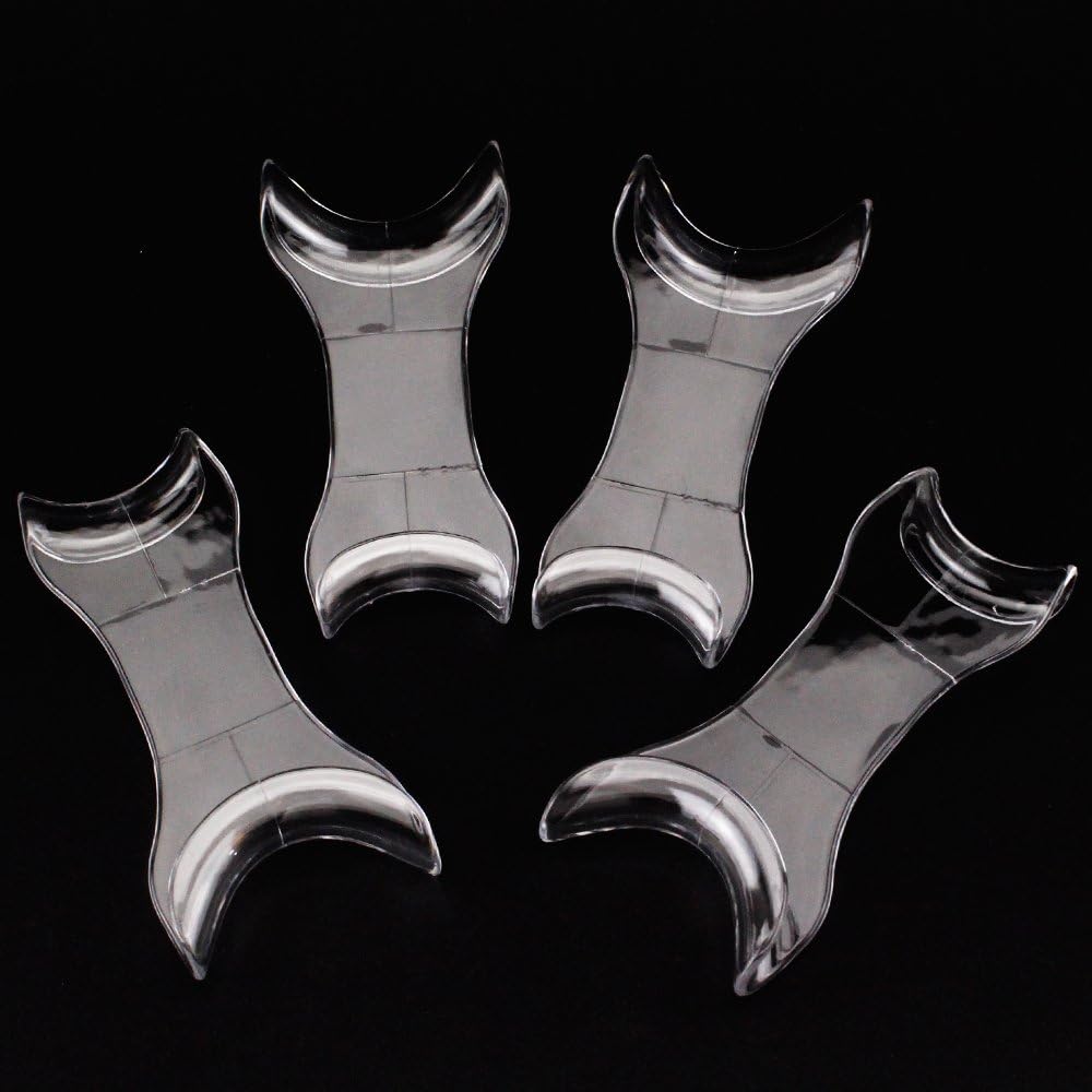 Dental Orthodontic Clear Teeth Intraoral Mouth Lip Retractor Photography Opener - 4pcs Flat Retractors