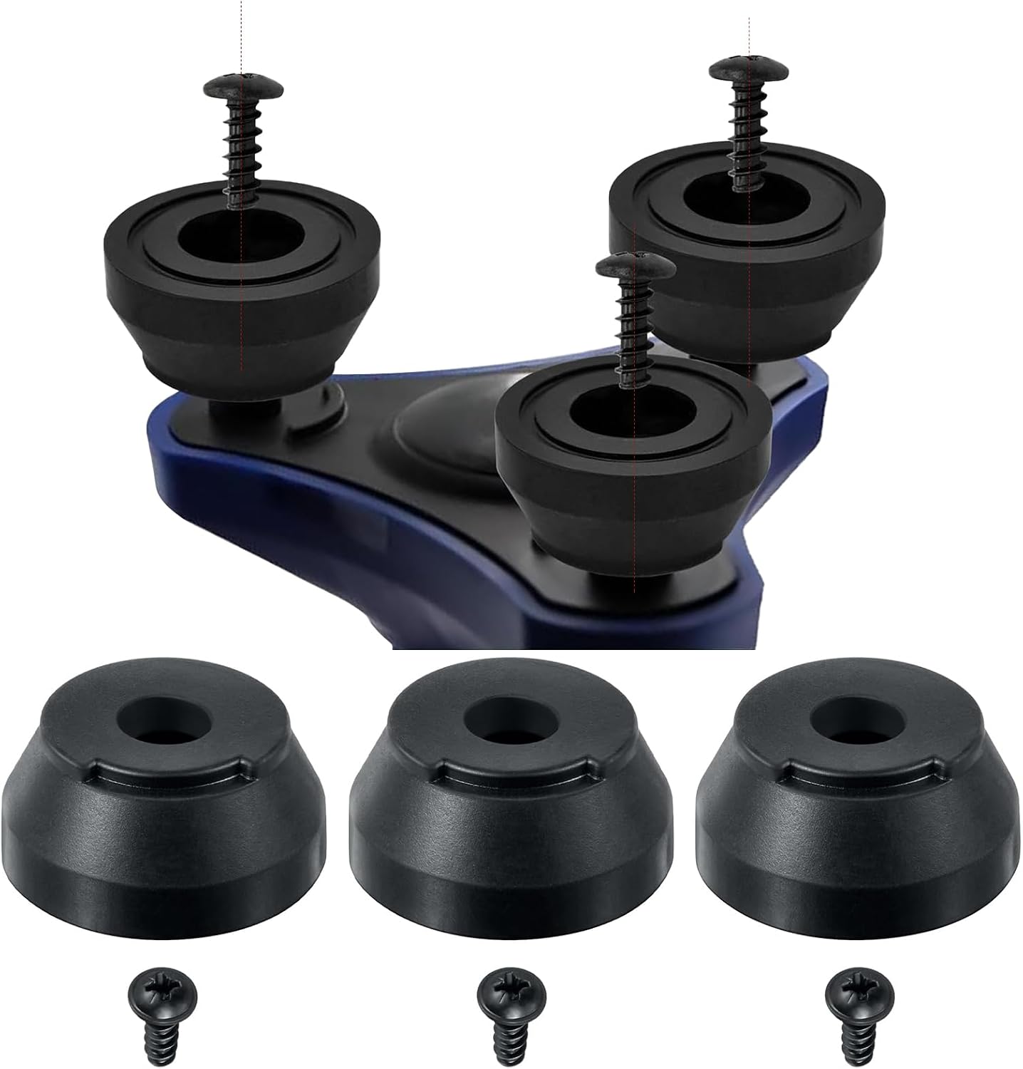 Replacement Screw-in Rubber Cane Tips Feet Suitable for Hurrycane Freedom Edition Walking Sticks, Cane Foot Rubber with Anti Slip and Wear Resistance Design, Easy to Use
